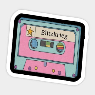 Vintage Cassette Tape Blitzkrieg Sticker